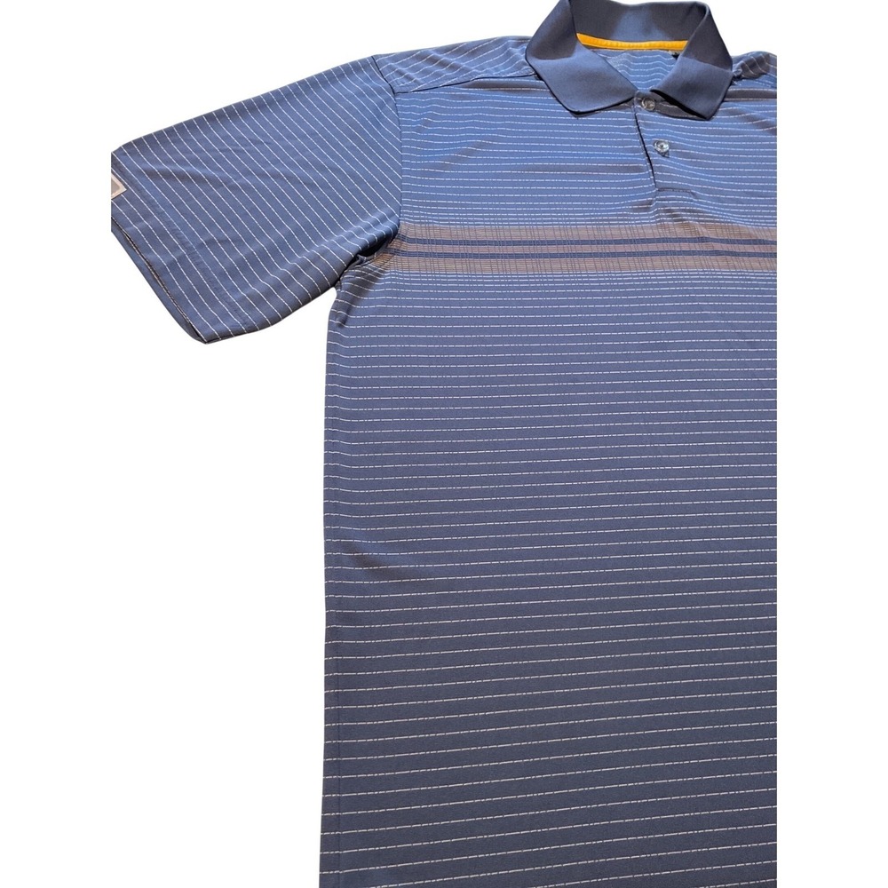 Callaway Golf X Series Mens XL Blue Striped Short Sleeve Performance Polo Shirt